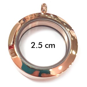 Cápsula Pingente Aço Inox Rosé 2.5 cm