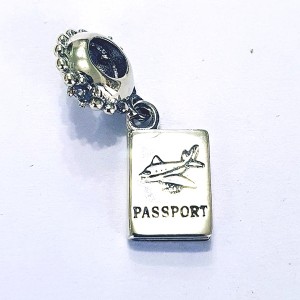 Berloque Passaporte de Prata 925 para Pulseira tipo Pandora