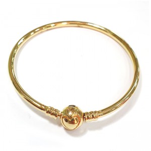Pulseira Bracelete Banhada Dourada tipo Pandora 